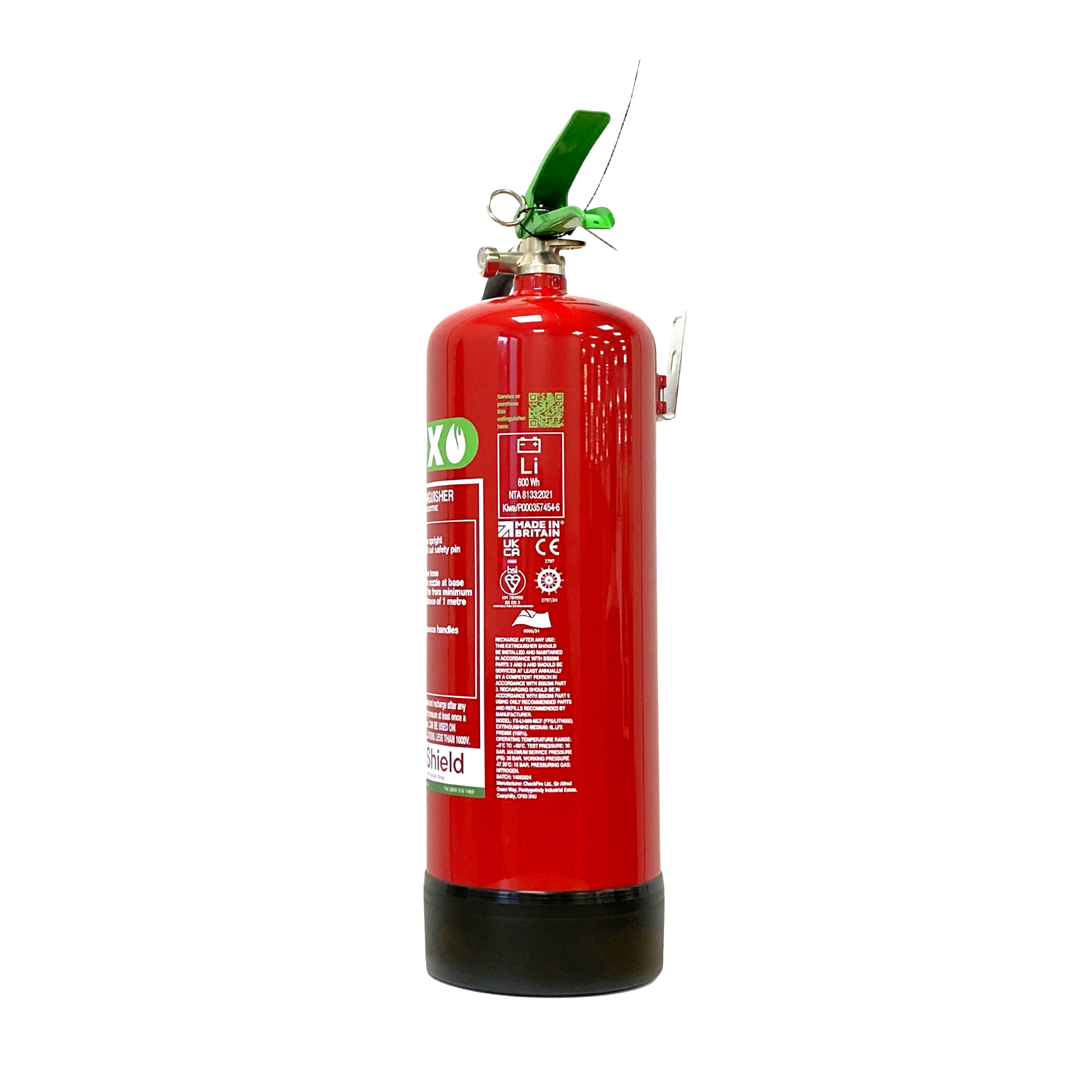 6ltr FireShield LFX Lithium-Ion Battery Extinguisher & Stand Bundle ...