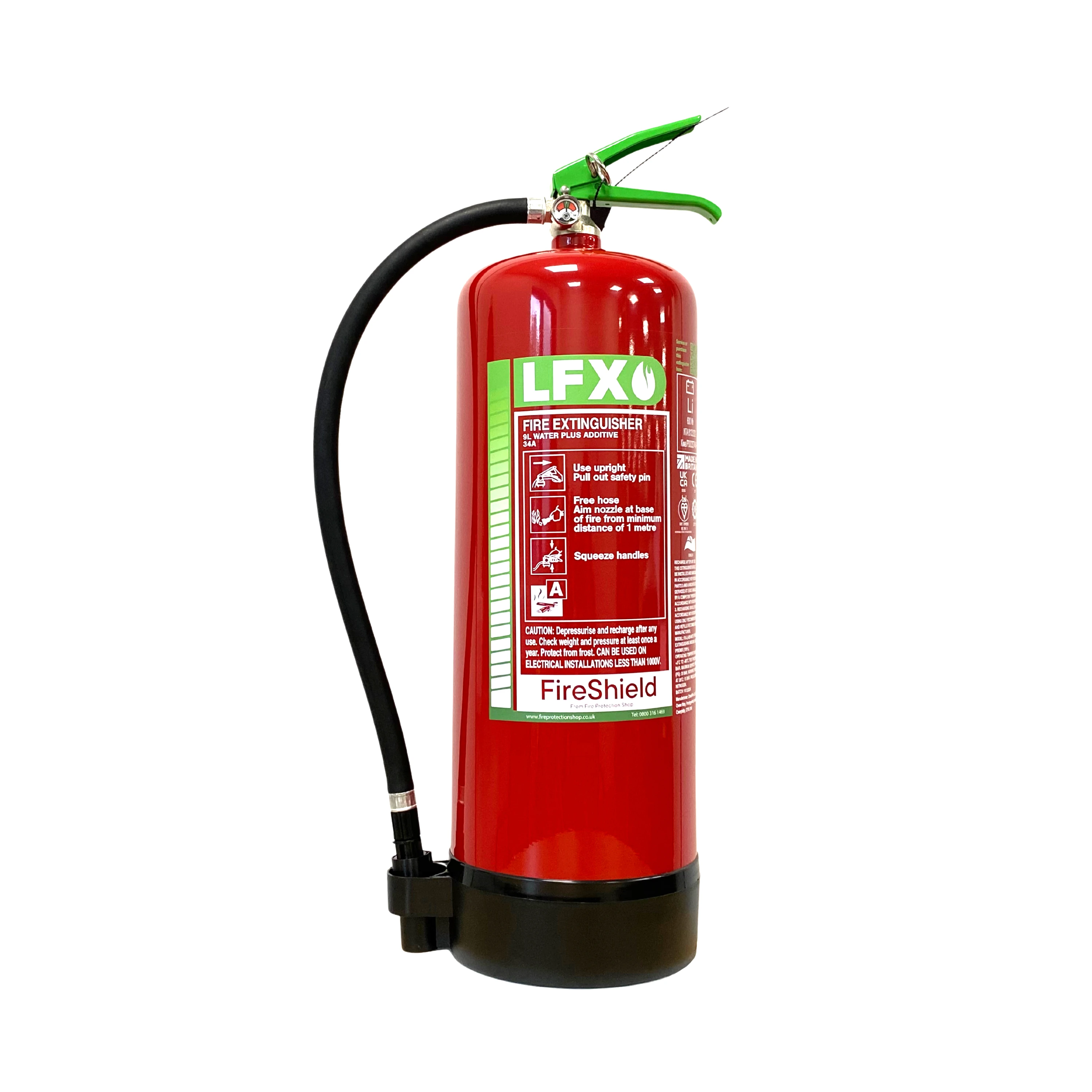 Ti Fire Shield 9ltr FireShield LFX Lithium-Ion Battery Extinguisher & Stand Bundle ...