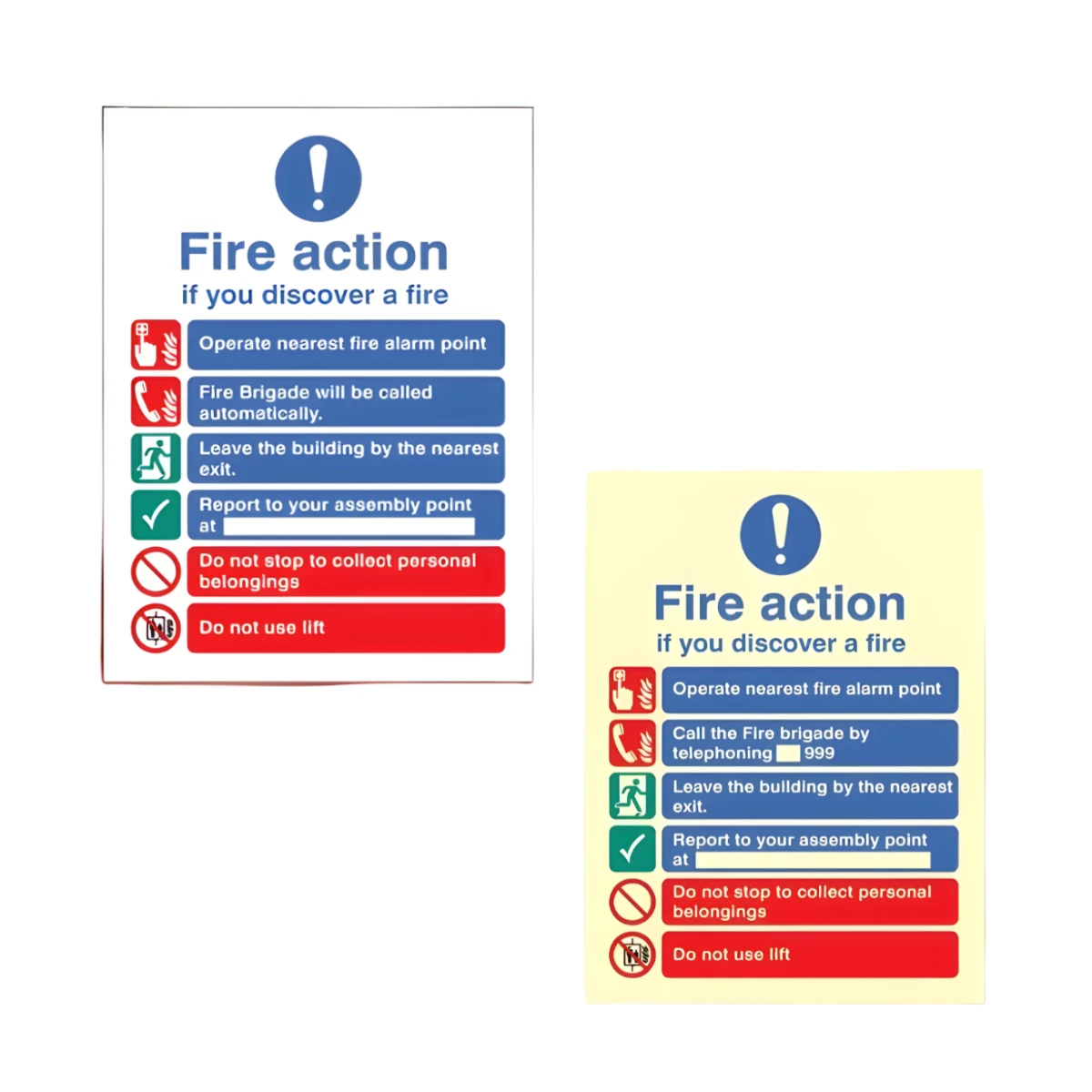 Public Fire Action Sign 4 - 200mm X 150mm | Trade Prices | Tradefire