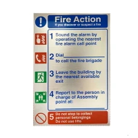 Fire Action Signs-cards